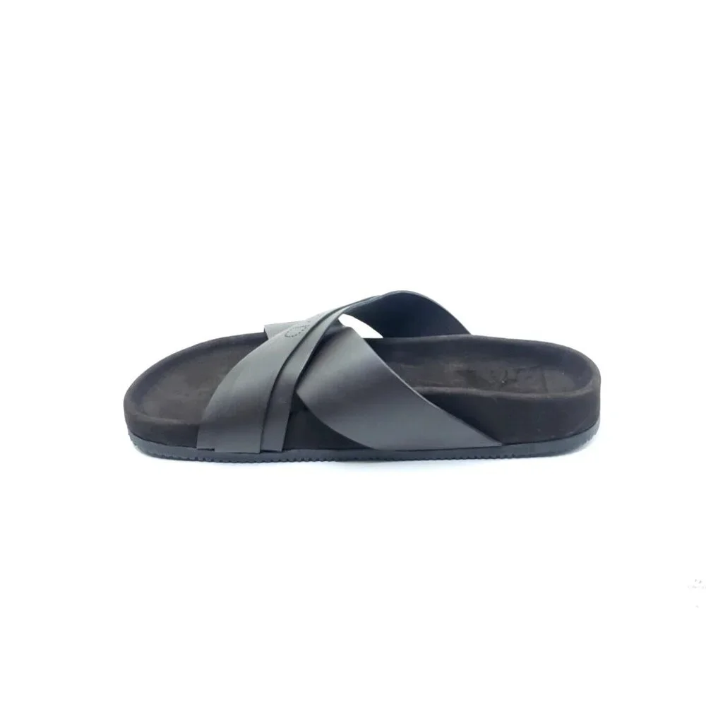 Tom Ford Wicklow Crossover Slider Sandal Brown Leather Mens US 8